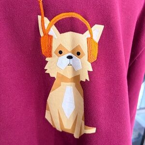 Bonobos, Dog with Headphones Sweatshirt, Men’s XXL